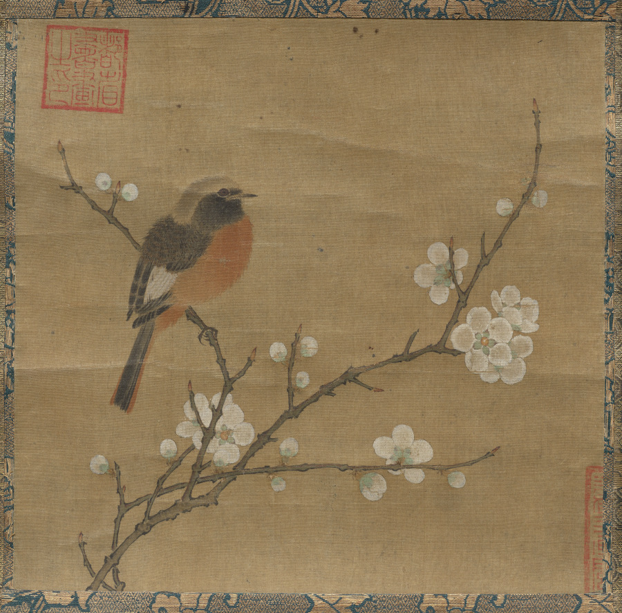 Bird on a Flowering Branch