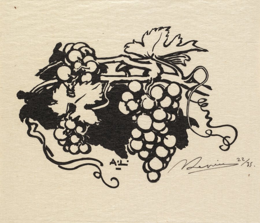 Fontainebleau Forest: Tailpiece, Grapes (La Forêt de Fontainebleau: Cul-de-lampe)