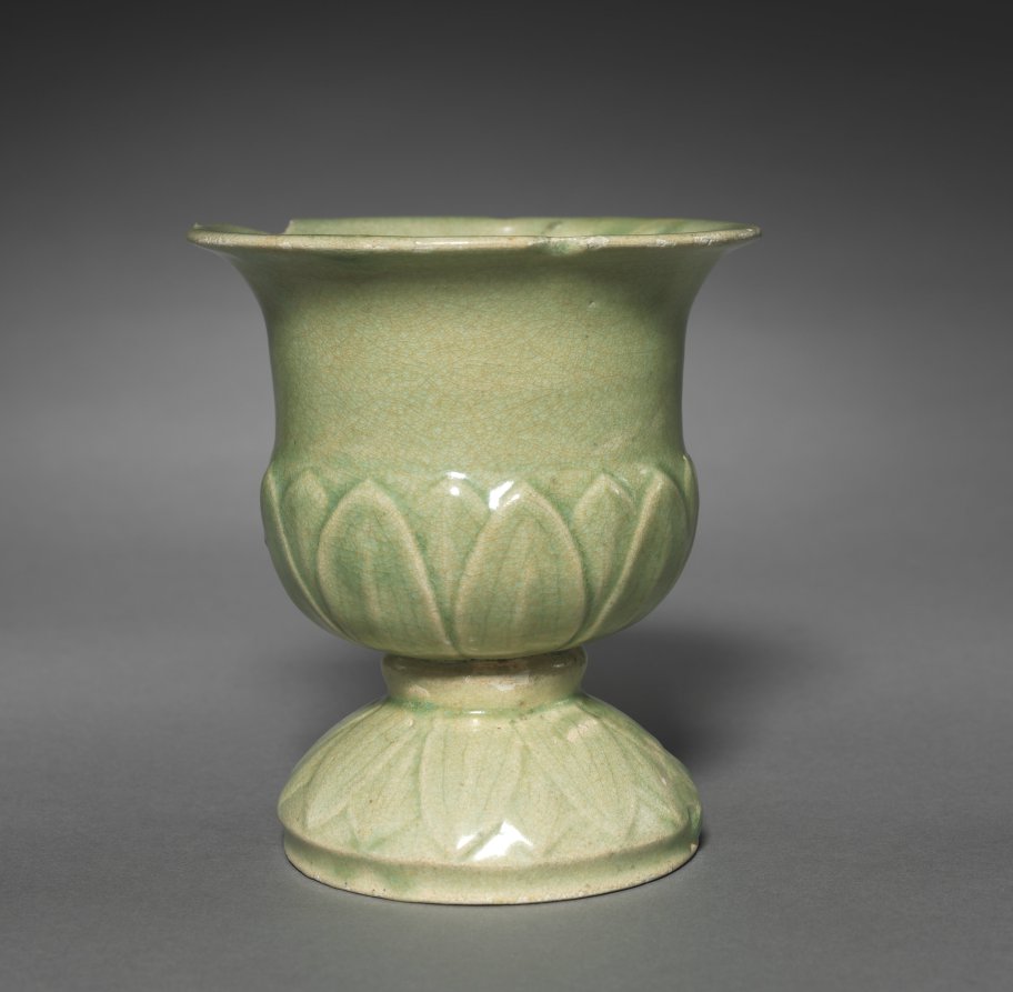 Incense Burner with Lotus Petal Design in Relief