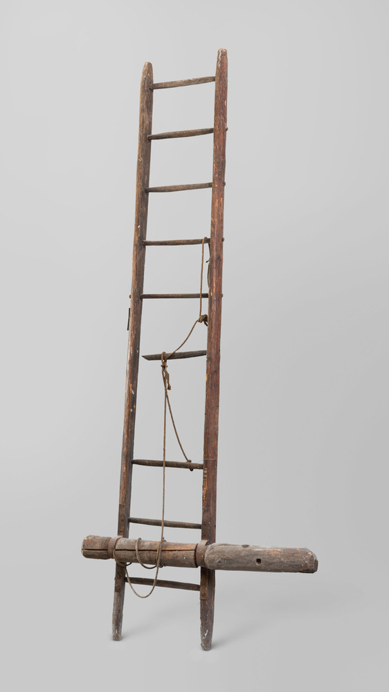Ladder met een dwarsbalk