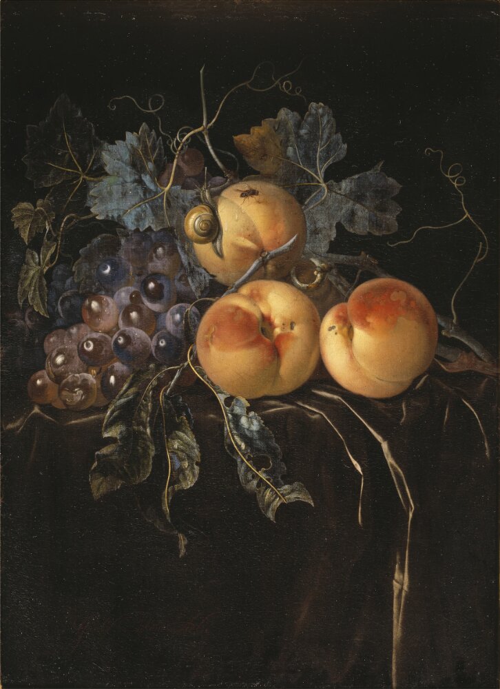 Still Life with Peaches and Grapes