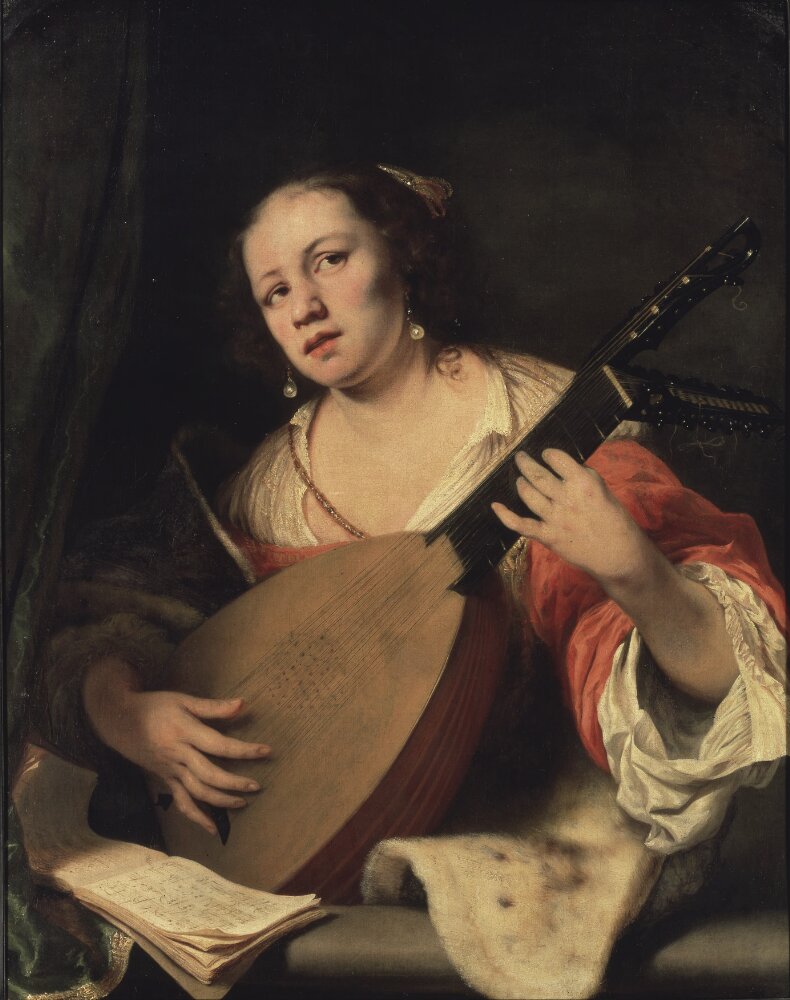 A Lady Playing the Lute