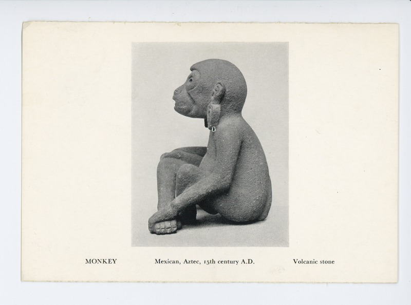 MONKEY Mexican, Aztec, 15th century A.D. Volcanic stone