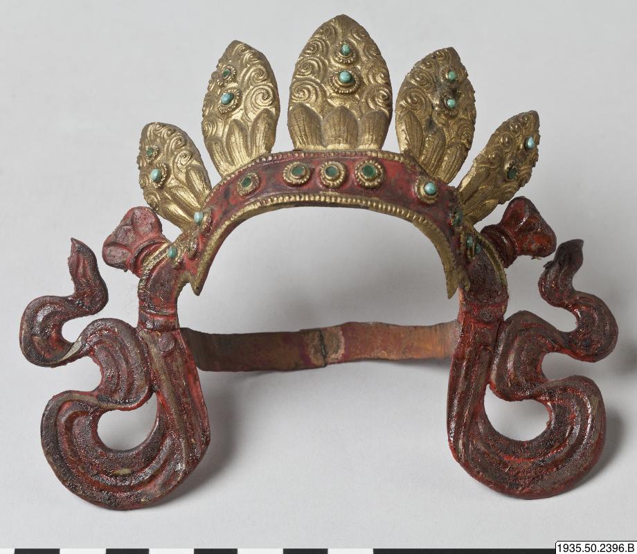 huvudbonad, skulpturdel, krona, crown