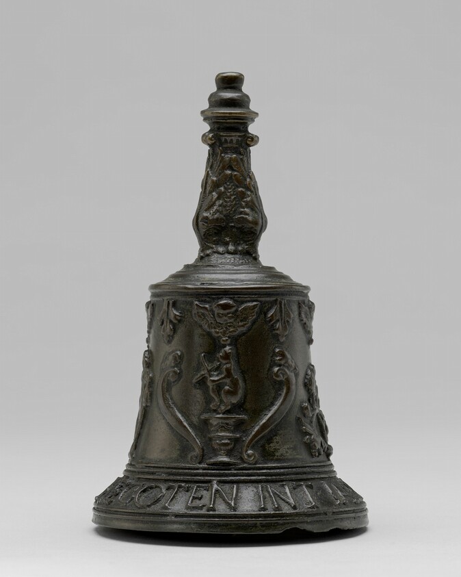 Hand Bell with David and Judith, Bears above Chalices, and Poppies