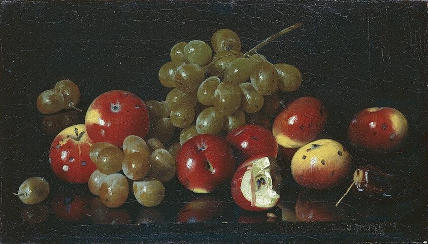 Still Life with Crab Apples and Grapes