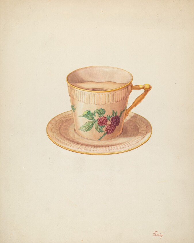 Moustache Cup and Saucer