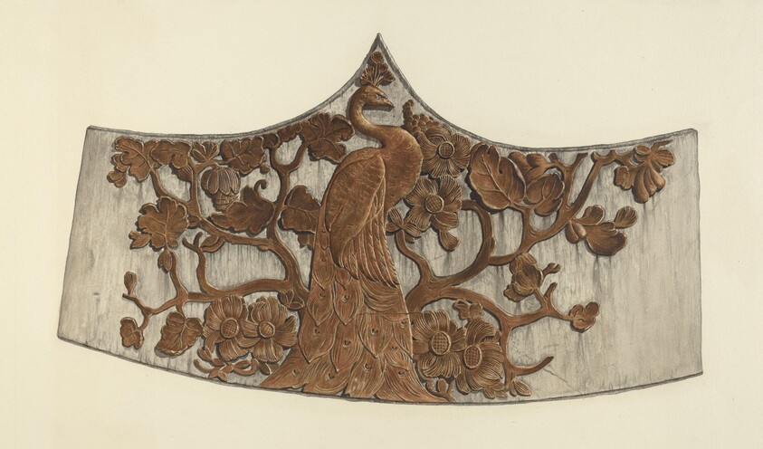 Peacock Stern Carving