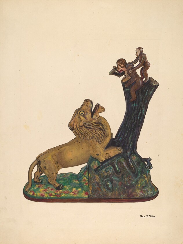 Toy Bank: Monkey and Lion