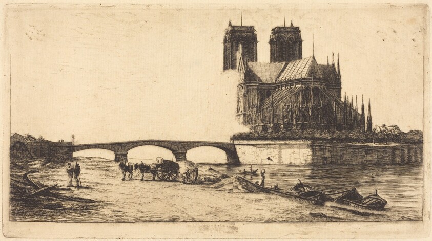 L'abside de Notre-Dame de Paris (The Apse ofthe Cathedral of Notre-Dame, Paris)