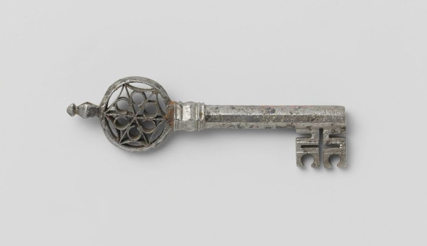 Venetian key with barrel shank
