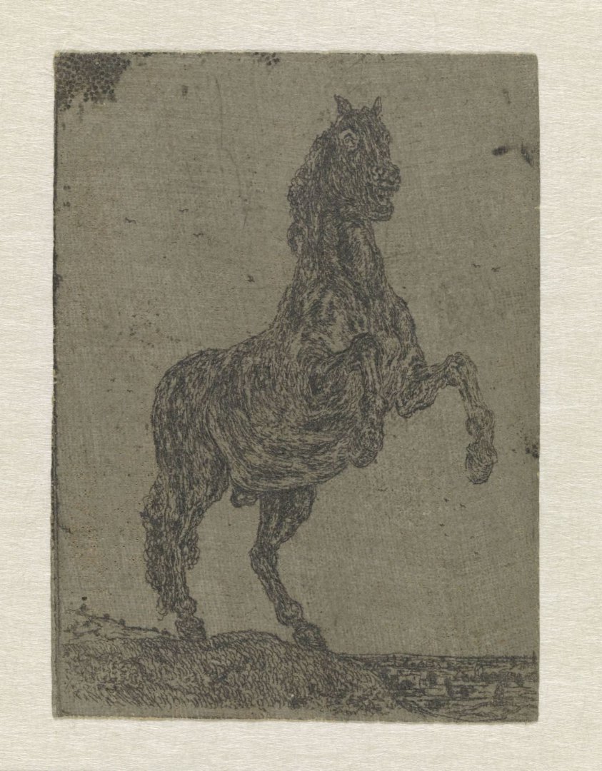 A Rearing Horse before a Landscape