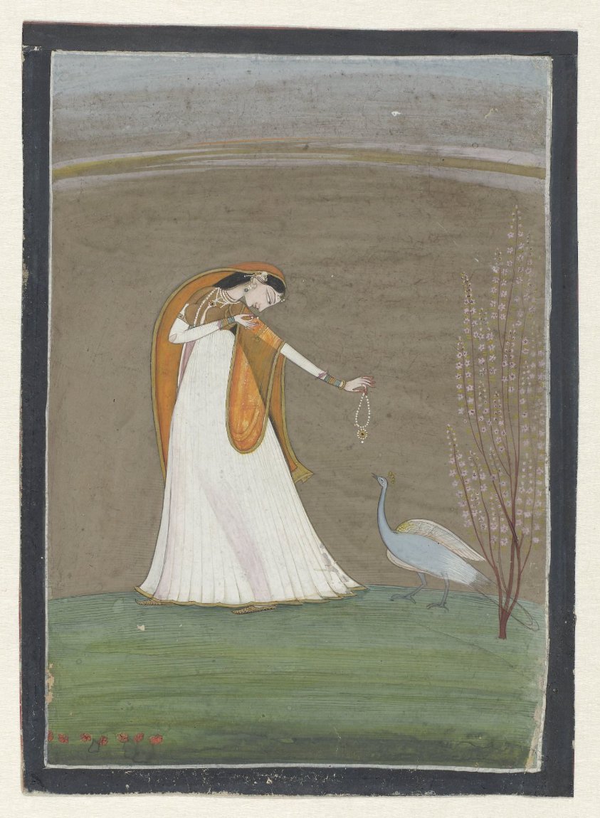 Woman with a Peacock