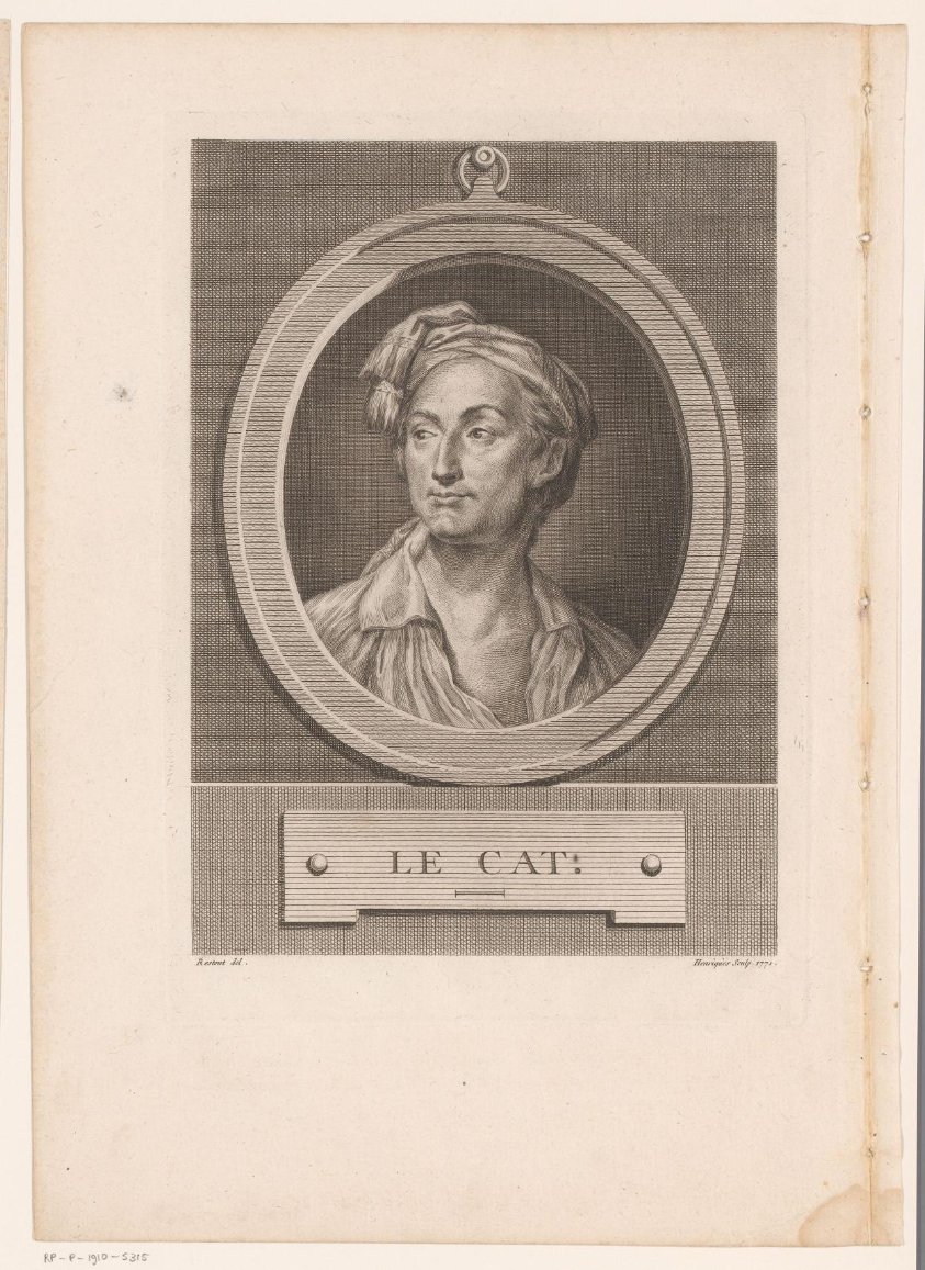 Portret van Claude Nicolas Le Cat