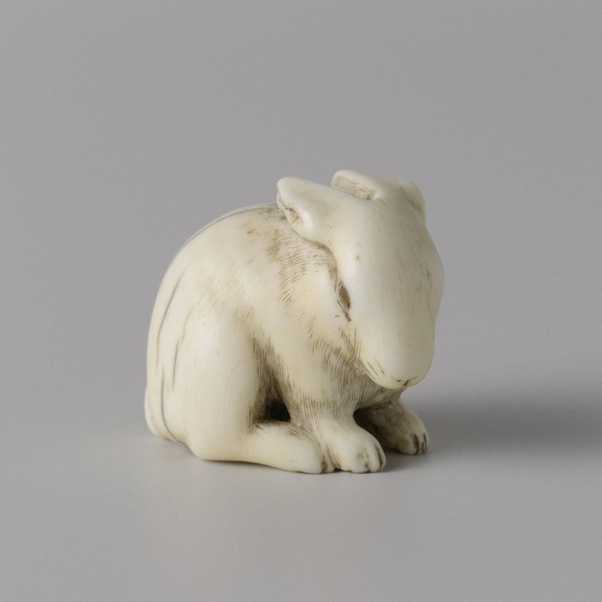 Netsuke in the form of a rabbit