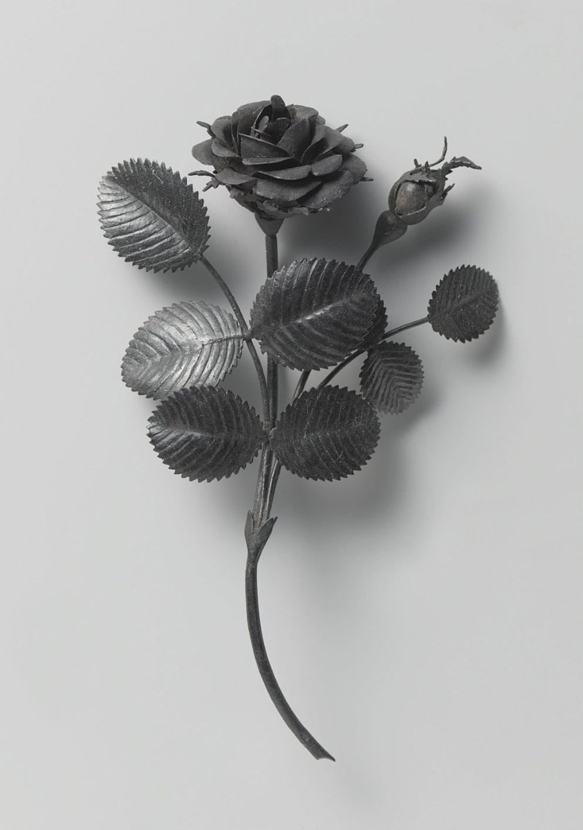 Rose branch made of iron from the gunboat of Jan van Speijk