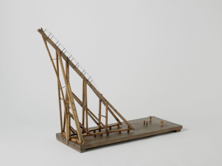Model of a Crane for Stepping Masts
