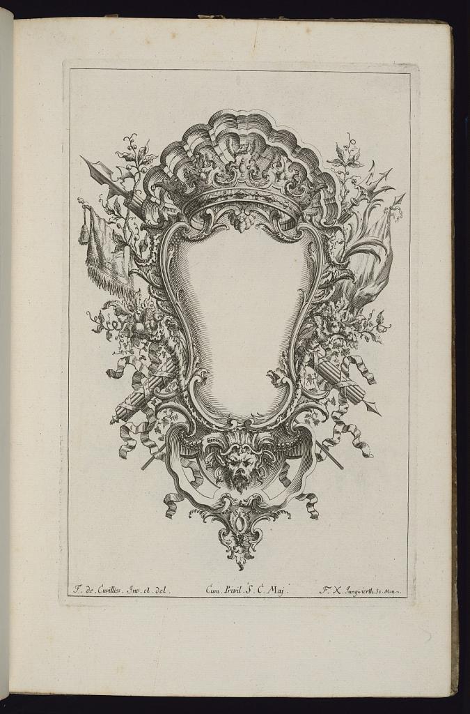 Cartouche Topped by Open Crown