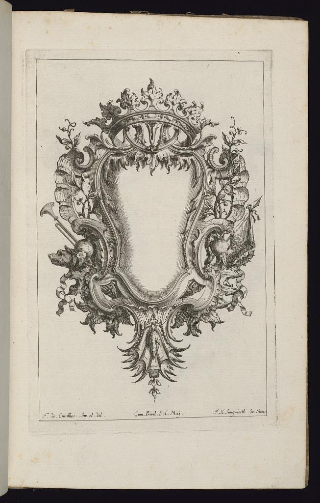 Cartouche Topped by Open Crown