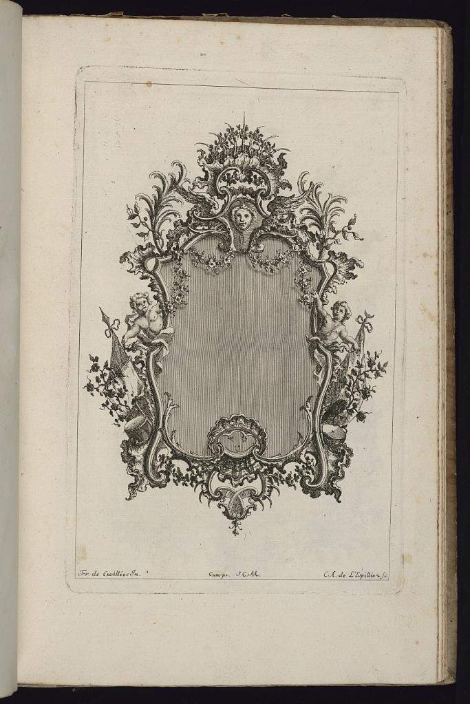 Frame with Mascaron and Fantasy Crown