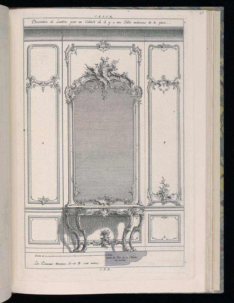 Wall with Mirror and Console Table