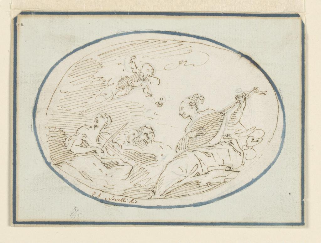 Design for Ceiling Decoration, Probably the Muses