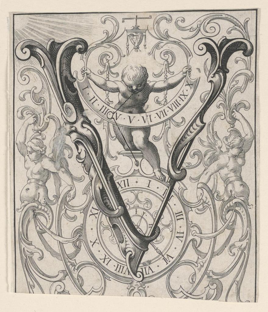 Panel with the Letter "V" from the "Newes ABC Büechlein"