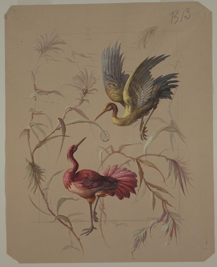 Design for Wallpaper and Textile: Flowers and Birds