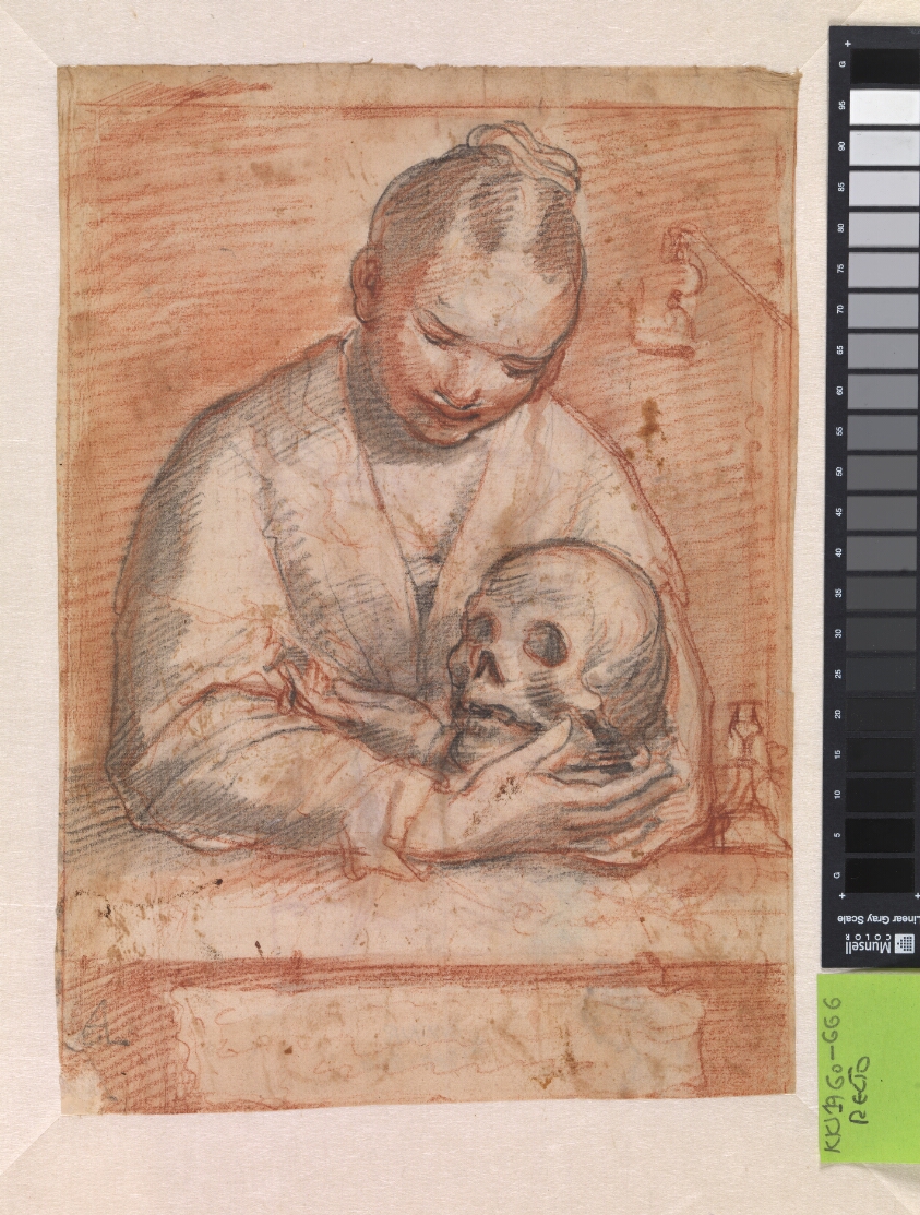 St Mary Magdalen with a skull in her arms