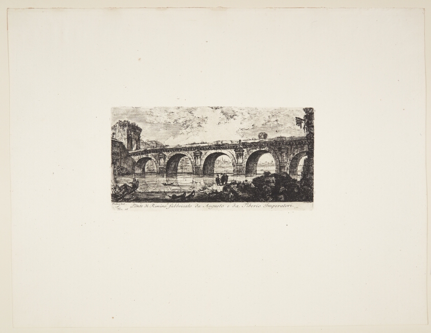 The bridge at Rimini built by the Emperors Augustus and Tiberius