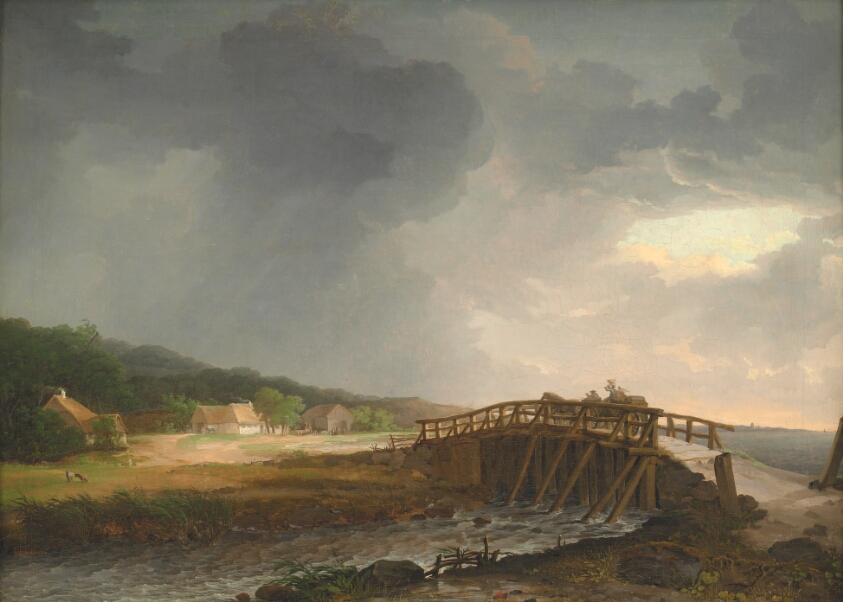 The Bridge across Tryggevælde River with a View of Køge, Zealand